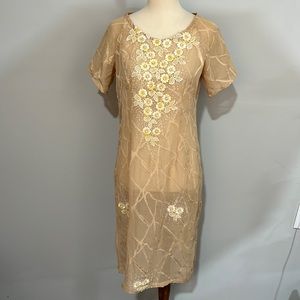 Sheer embellished dress